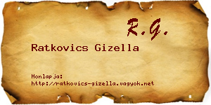 Ratkovics Gizella névjegykártya